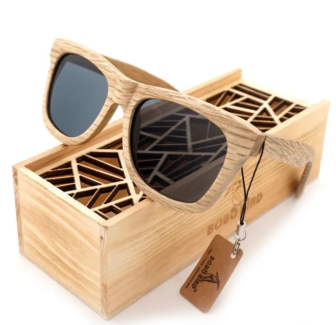 HYDAISHYDE Axis Sunglasses – Classic Wooden Rectangle