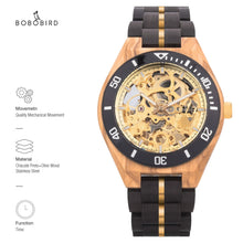 Load image into Gallery viewer, HYDAISHYDE Resonance Mechanical Wooden Watch – Men’s Collection
