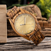 Load image into Gallery viewer, HYDAISHYDE Elemental Quartz Wooden Watch – Men’s Collection
