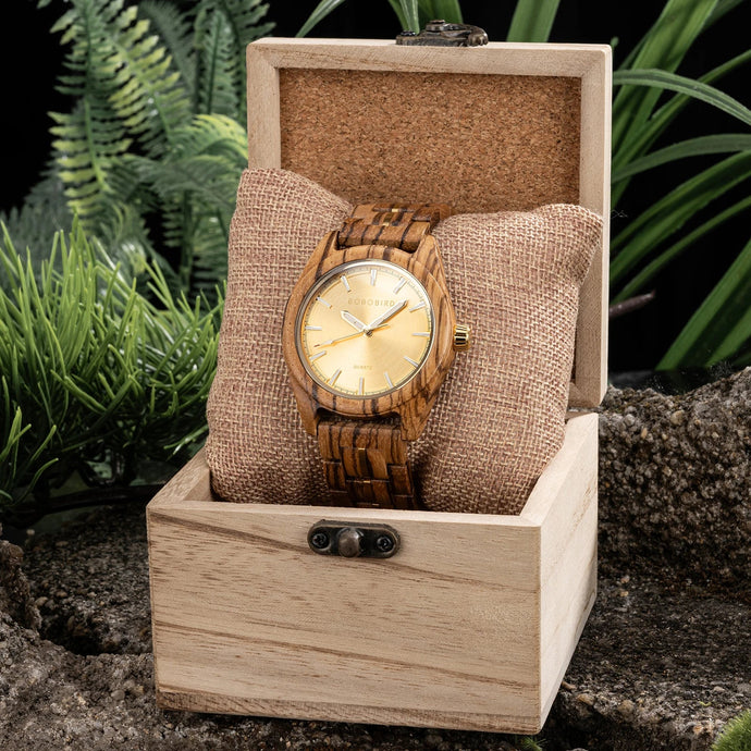 HYDAISHYDE Elemental Quartz Wooden Watch – Men’s Collection