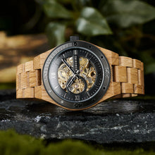Load image into Gallery viewer, HYDAISHYDE Resonance Mechanical Wooden Watch – Men’s Collection

